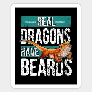 Real dragons have beards, bearded dragon Sticker